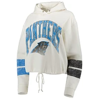 Women's '47 Oatmeal Carolina Panthers Harper Pullover Hoodie