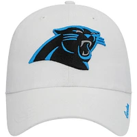Women's '47 White Carolina Panthers Miata Clean Up Logo Adjustable Hat