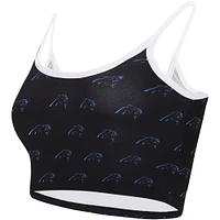 Women's Concepts Sport Black Carolina Panthers Gauge Lounge Bralette