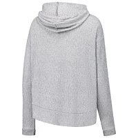 Women's Concepts Sport Gray Carolina Panthers Juniper Long Sleeve Hoodie T-Shirt & Shorts Set
