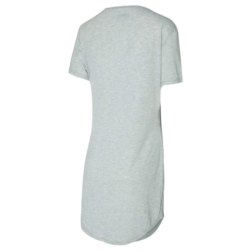 Women's Concepts Sport Gray Carolina Panthers Petition Knit Nightshirt