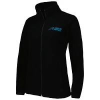 Women's Dunbrooke Black Carolina Panthers Hayden Polar Fleece Full-Zip Jacket