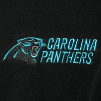 Women's Dunbrooke Black Carolina Panthers Houston Fleece Full-Zip Vest