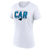 Women's Fanatics Black/White Carolina Panthers Two-Pack Combo Cheerleader T-Shirt Set