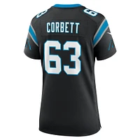 Women's Nike Austin Corbett Black Carolina Panthers Team Game Jersey