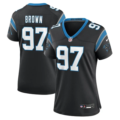 Maillot Nike Bobby Brown noir pour femme des Carolina Panthers