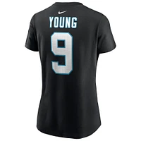 Women's Nike Bryce Young Black Carolina Panthers  Player Name & Number T-Shirt