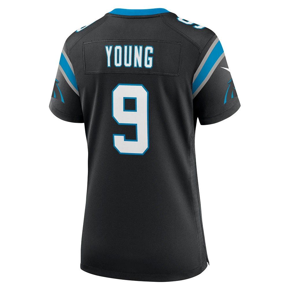 Maillot de match l'équipe Nike Bryce Young des Panthers la Caroline pour femme, noir