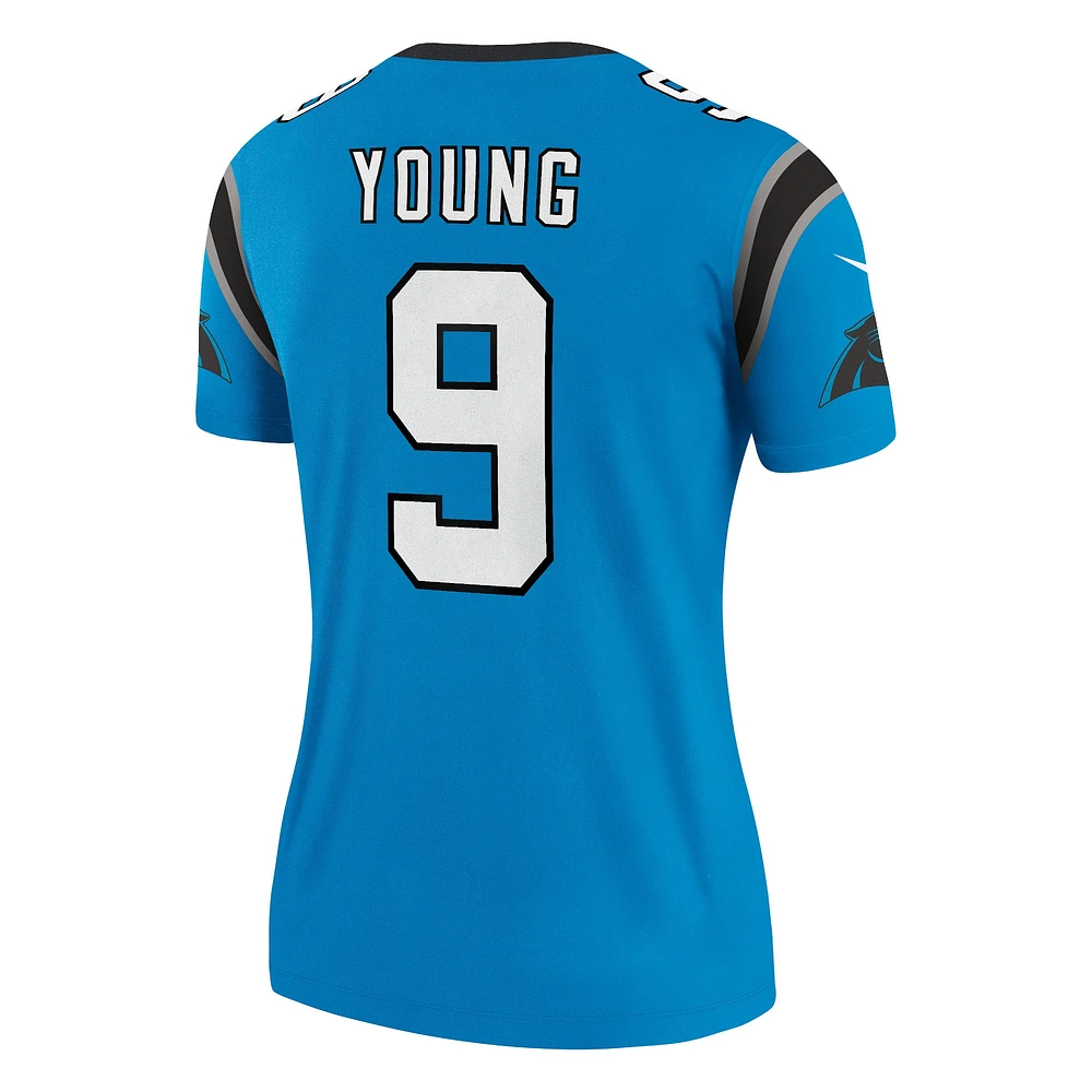 Haut de performance Nike Bryce Young Blue Carolina Panthers Alternate Legend Player pour femme