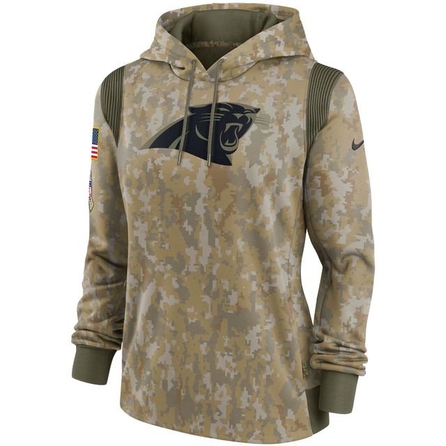 Nike Camo Carolina Panthers 2021 Salute To Service pour femme - Therma Performance Pullover Hoodie