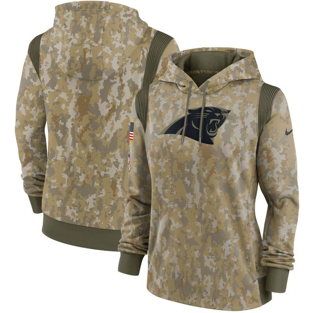 Nike Camo Carolina Panthers 2021 Salute To Service pour femme - Therma Performance Pullover Hoodie