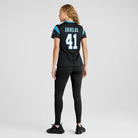 Maillot de match l'équipe Nike Claudin Cherelus des Panthers la Caroline noirs pour femmes