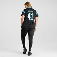 Maillot de match l'équipe Nike Claudin Cherelus des Panthers la Caroline noirs pour femmes