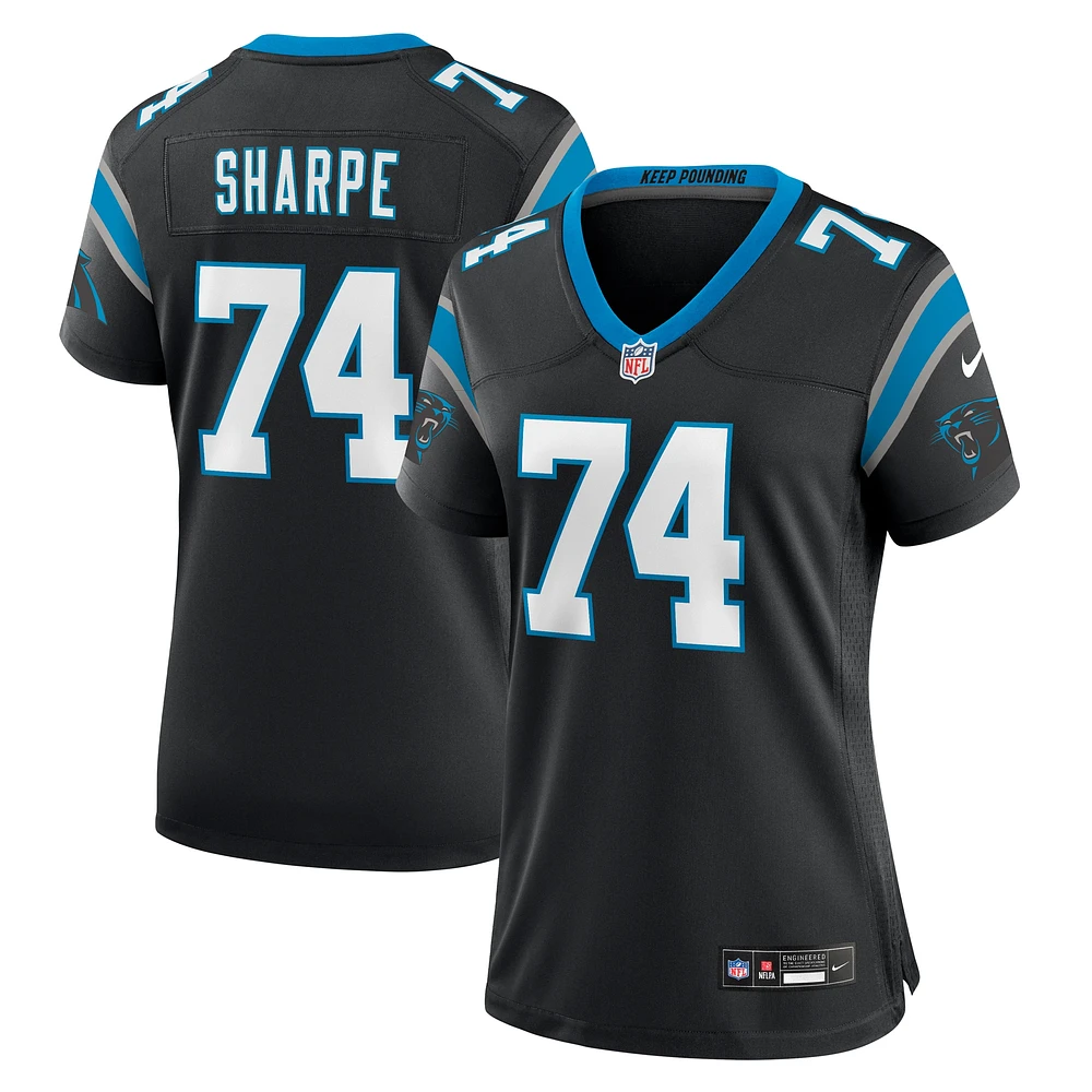 Women's Nike David Sharpe Black Carolina Panthers Team Game Jersey