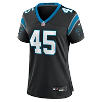 Women's Nike Giovanni Ricci Black Carolina Panthers Team Game Jersey