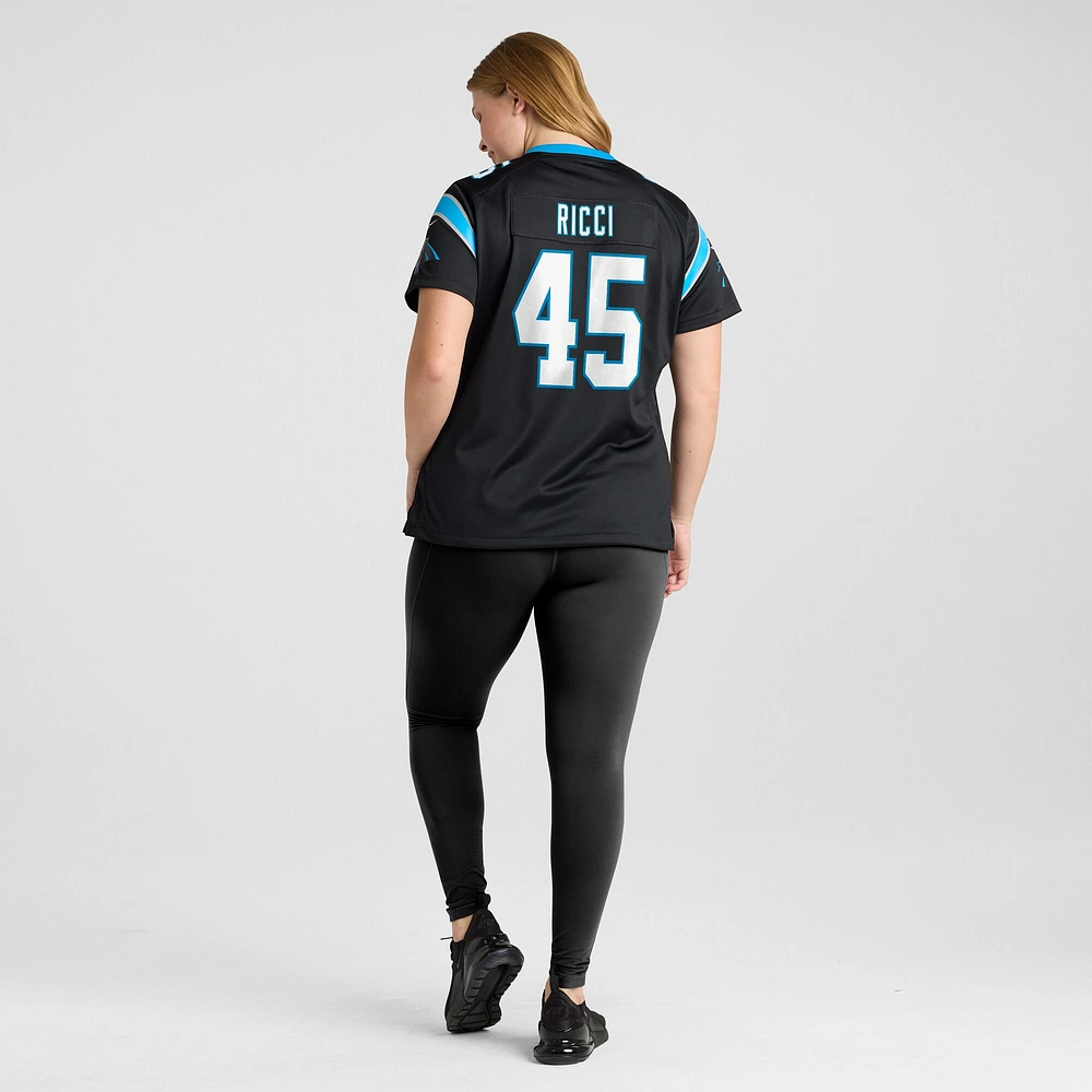 Women's Nike Giovanni Ricci Black Carolina Panthers Team Game Jersey