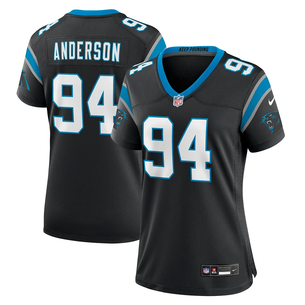 Women's Nike Henry Anderson Black Carolina Panthers Team Game Jersey