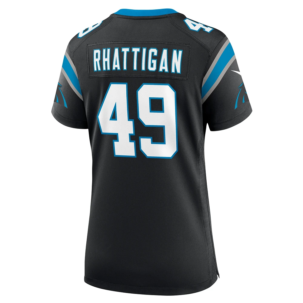 Women's Nike Jon Rhattigan  Black Carolina Panthers Game Jersey