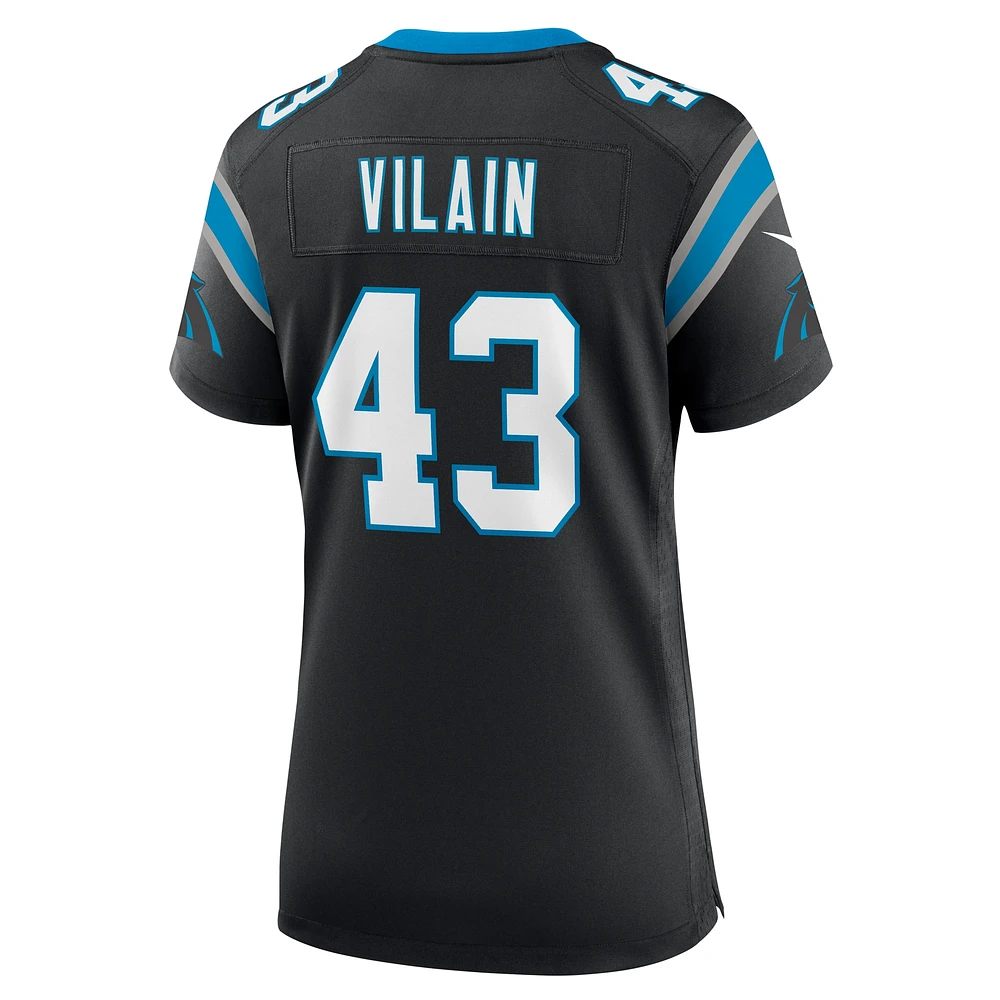 Women's Nike Luiji Vilain  Black Carolina Panthers Game Jersey