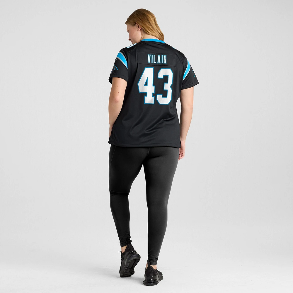 Women's Nike Luiji Vilain  Black Carolina Panthers Game Jersey