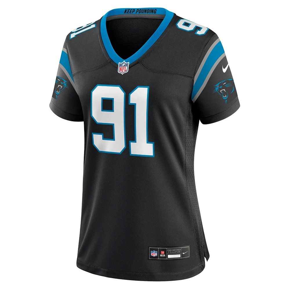 Women's Nike Nick Thurman  Black Carolina Panthers Team Game Jersey