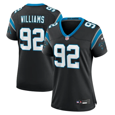 Maillot de match d'équipe Nike Raequan Williams Black Carolina Panthers pour femme