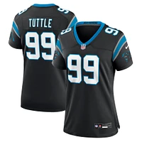 Maillot de match Nike Shy Tuttle noir Carolina Panthers pour femme