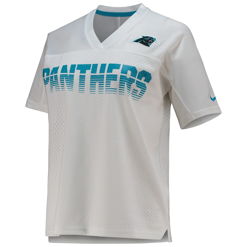 Maillot Nike blanc Carolina Panthers Fan Replica pour femme