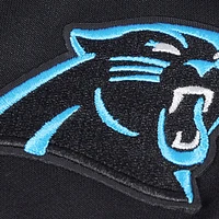 Women's Pro Standard Black Carolina Panthers Split Logo Full-Zip Hoodie