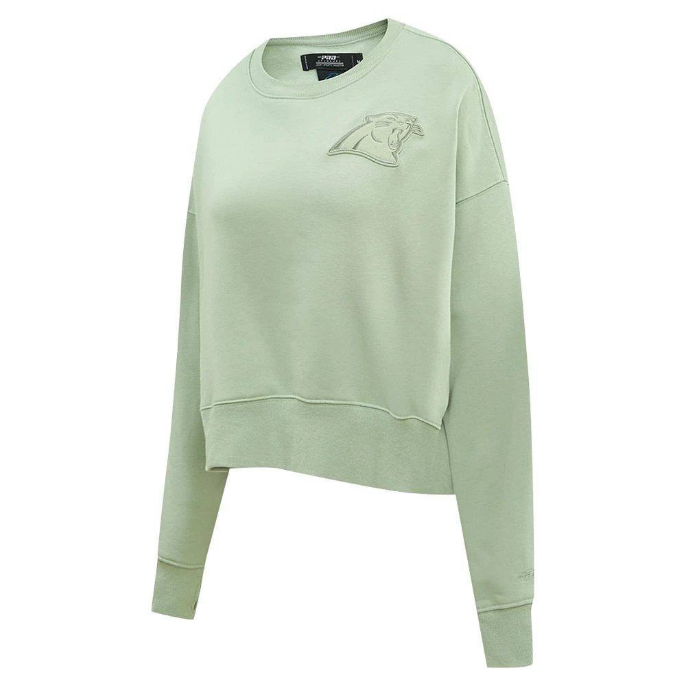 Women's Pro Standard  Light Green Carolina Panthers Neutral Pullover Sweatshirt