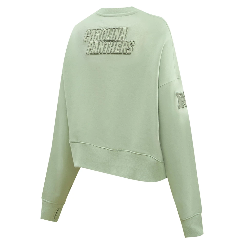 Women's Pro Standard  Light Green Carolina Panthers Neutral Pullover Sweatshirt
