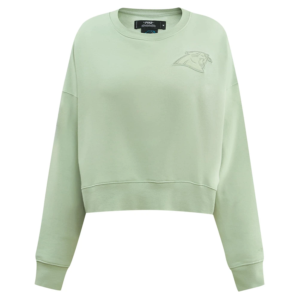 Women's Pro Standard  Light Green Carolina Panthers Neutral Pullover Sweatshirt