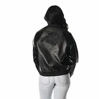 Women's The Wild Collective  Black Carolina Panthers Sequin Full-Zip Jacket