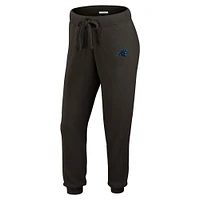 Women's WEAR by Erin Andrews  Cream Carolina Panthers Plus Knitted Tri-Blend Long Sleeve T-Shirt & Pants Lounge Set