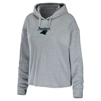 Women's WEAR by Erin Andrews Heathered Grey Carolina Panthers Pullover Hoodie & Pants Lounge Set
