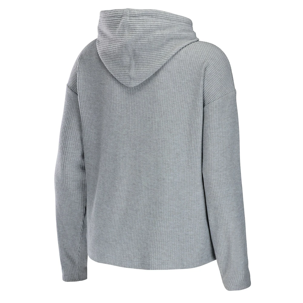 Women's WEAR by Erin Andrews Heathered Grey Carolina Panthers Pullover Hoodie & Pants Lounge Set