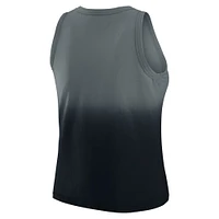 Women's WEAR by Erin Andrews x Gracie Hunt Black Carolina Panthers Ombre Tank Top