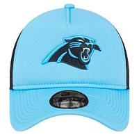 Youth New Era Blue Carolina Panthers A-Frame 9FORTY Trucker Adjustable Hat