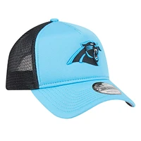 Youth New Era Blue Carolina Panthers A-Frame 9FORTY Trucker Adjustable Hat