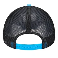 Youth New Era Blue Carolina Panthers A-Frame 9FORTY Trucker Adjustable Hat