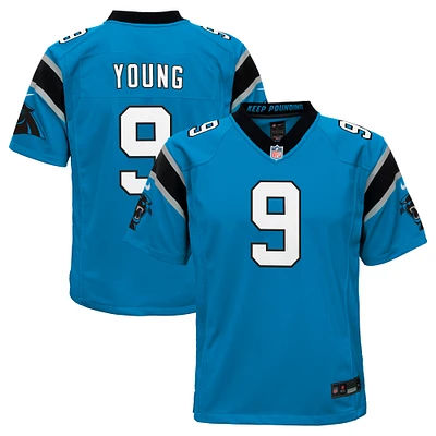 Maillot de match alternatif Nike Bryce Young Blue des Carolina Panthers pour jeunes