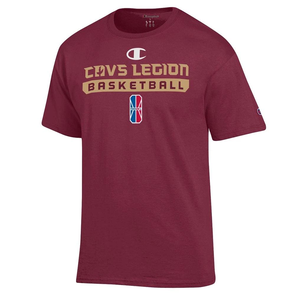 T-shirt unisexe Champion Wine Cavs Legion GC On-Court 2K League Authentic Practice