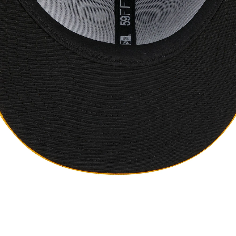 Men's New Era Navy/Yellow Cedar Rapids Kernels Marvel x Minor League 59FIFTY Fitted Hat