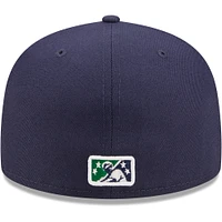 Men's New Era Navy Cedar Rapids Kernels Authentic Collection Team Home 59FIFTY Fitted Hat