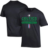 T-shirt unisexe Champion Black Celtics Crossover Gaming On-Court 2K League Authentic Practice