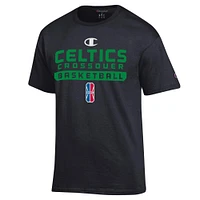 T-shirt unisexe Champion Black Celtics Crossover Gaming On-Court 2K League Authentic Practice
