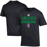 T-shirt unisexe Champion Black Celtics Crossover Gaming On-Court 2K League Authentic Practice