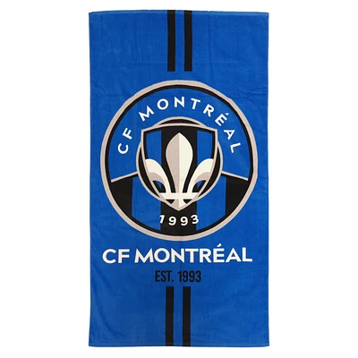 Bleu Serviette de plage CF Montréal 10" x 10"