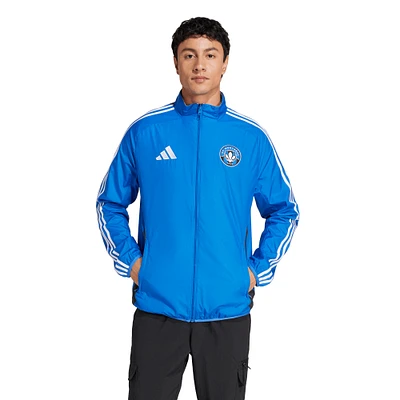 Men's adidas  Blue CF Montreal 2025 Reversible Full-Zip Raglan Anthem Jacket