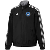 Men's adidas Black/Gray CF Montreal 2023 On-Field Anthem Full-Zip Reversible Team Jacket